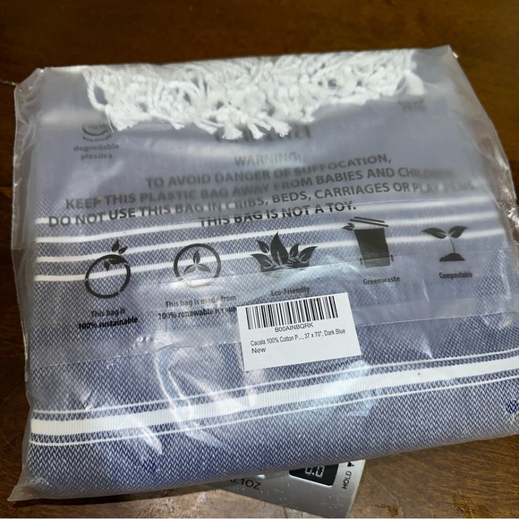 37x70 Lightweight and Thin Turkish Beach Towel 100% Cotton Sand-Free and Quick-D - Picture 3 of 9